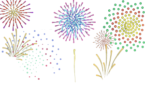 desenho de silhueta de fogo de artifício 15268630 PNG