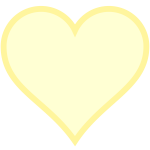 Coração amarelo claro