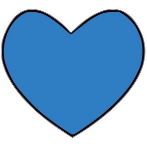 Desenho de coração azul, imagem coração azul