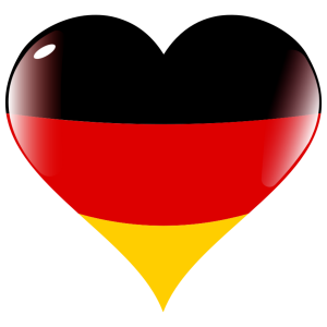 Bandeiras em Coração, Alemanha PNG, 