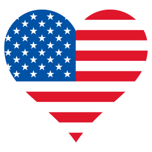 Bandeiras em Coração, Bandeira Estados Unidos