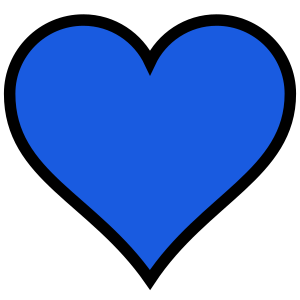 PNG Coração Azul