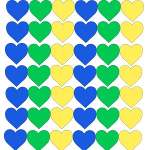corações png, plano de fundo cores bandeira