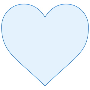 Coração azul bebe grande PNG