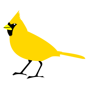 Pássaro cor ouro