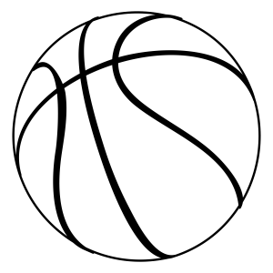 Desenho de Bola de Basquetebol para colorir