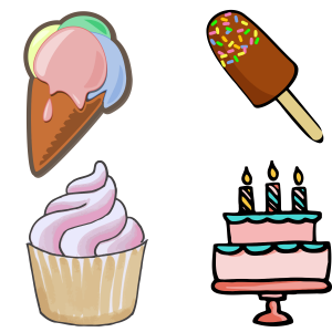 PNG Doces, Sorvetes PNG, Cupcake PNG, Bolo PNG