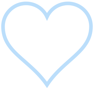 desenhos de coração, linha azul, coração contorno 