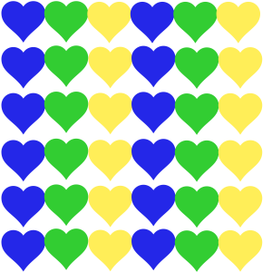 corações png, coração verde png, cores bandeira