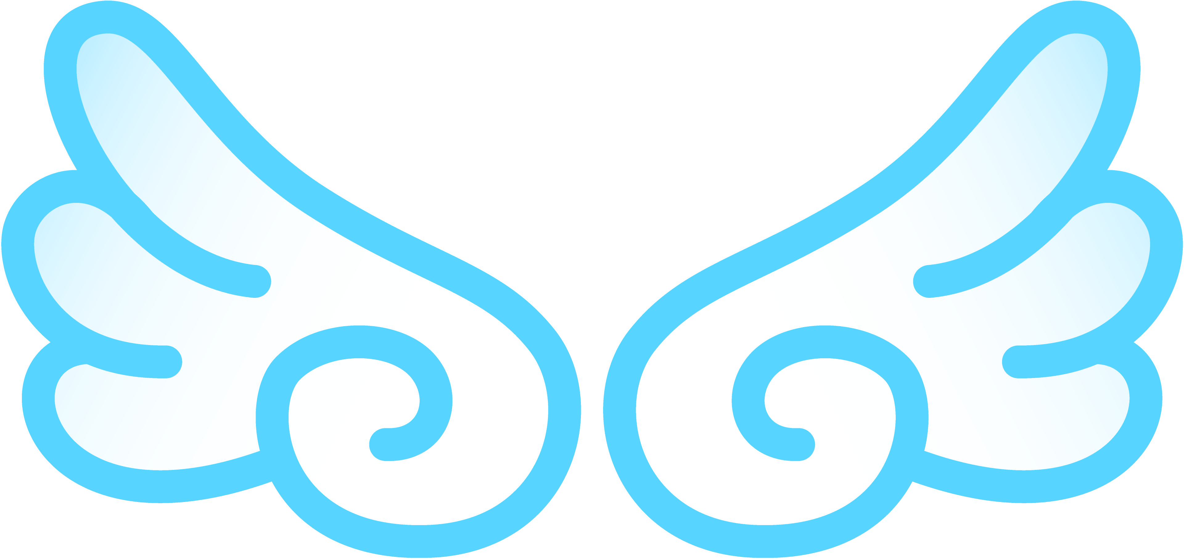 Asas PNG, Desenho Asas Azul