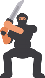 Ninja PNG, Desenho de Ninja, Ninja com Espada Afiada