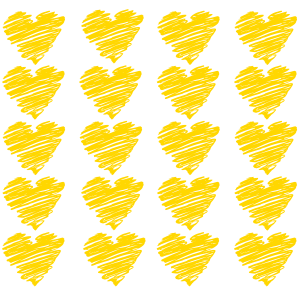 Fundo Corações Amarelos, Fundo de Corações, Fundo PNG 