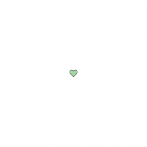 Coração png verde pequeno, coração minimalista, minimalista 