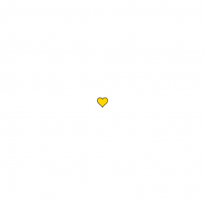 Coração png amarelo, desenho amarelo com preto, mini coração amarelo