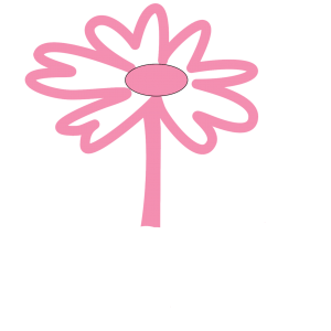 Flores png, desenho de flor rosa, desenho flores transparente 