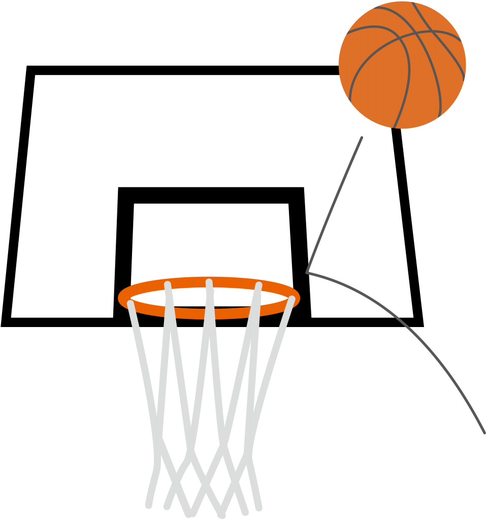 Desenho de cesta de basquete