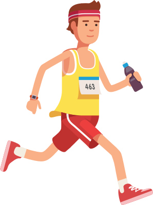 Desenho de um atleta correndo