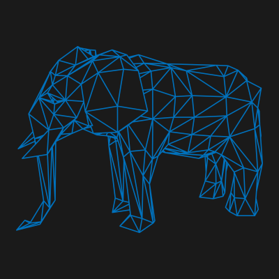Desenho geométrico de elefante