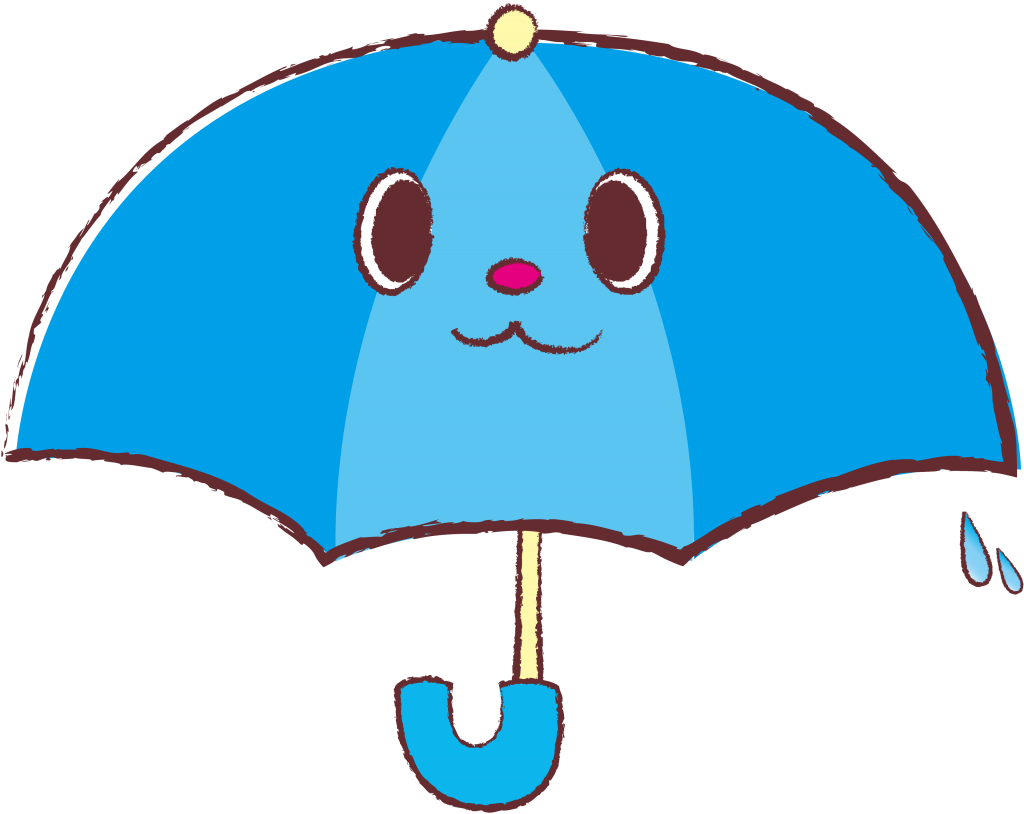 Desenho de guarda chuva azul aberto