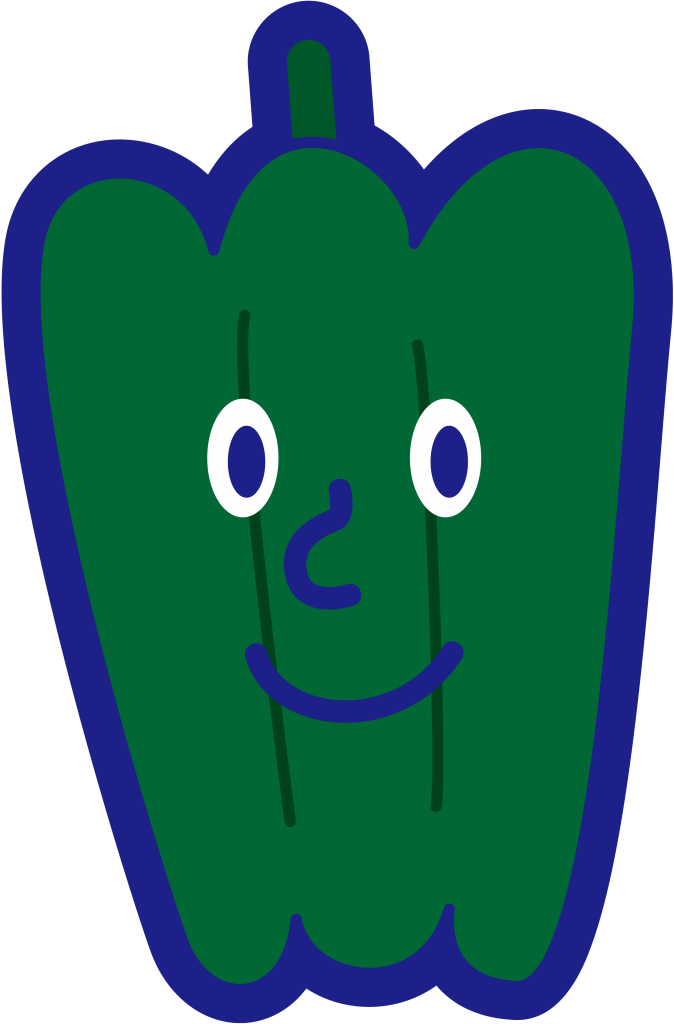 Desenho de pimentão verde grande