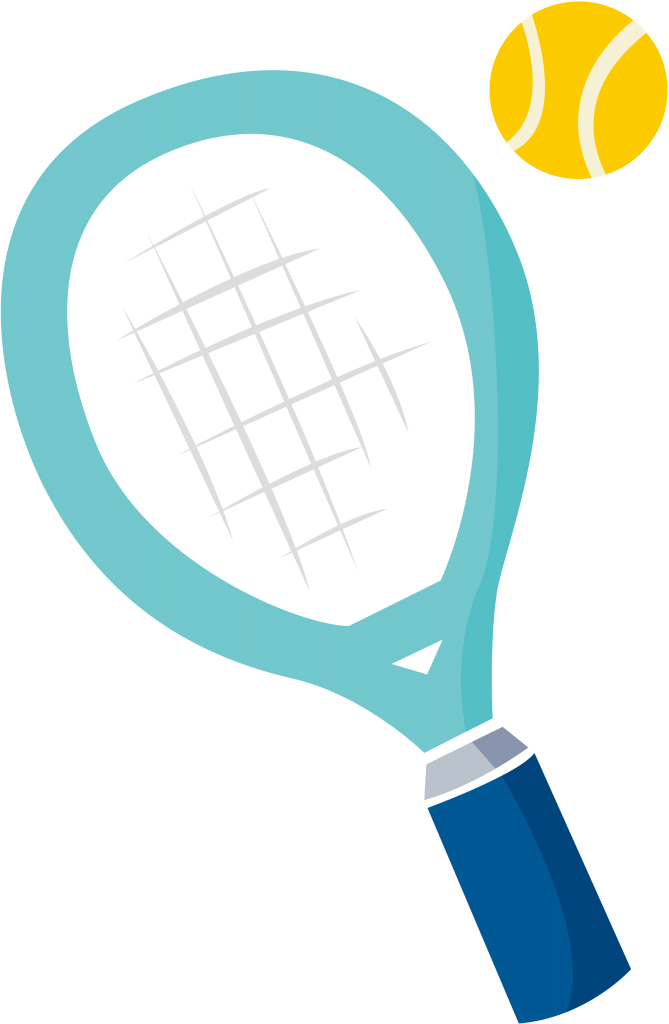 Desenho de raquete de tenis