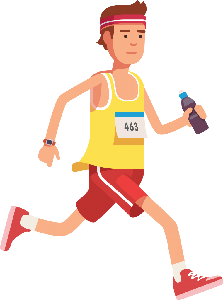 Desenho de um atleta correndo