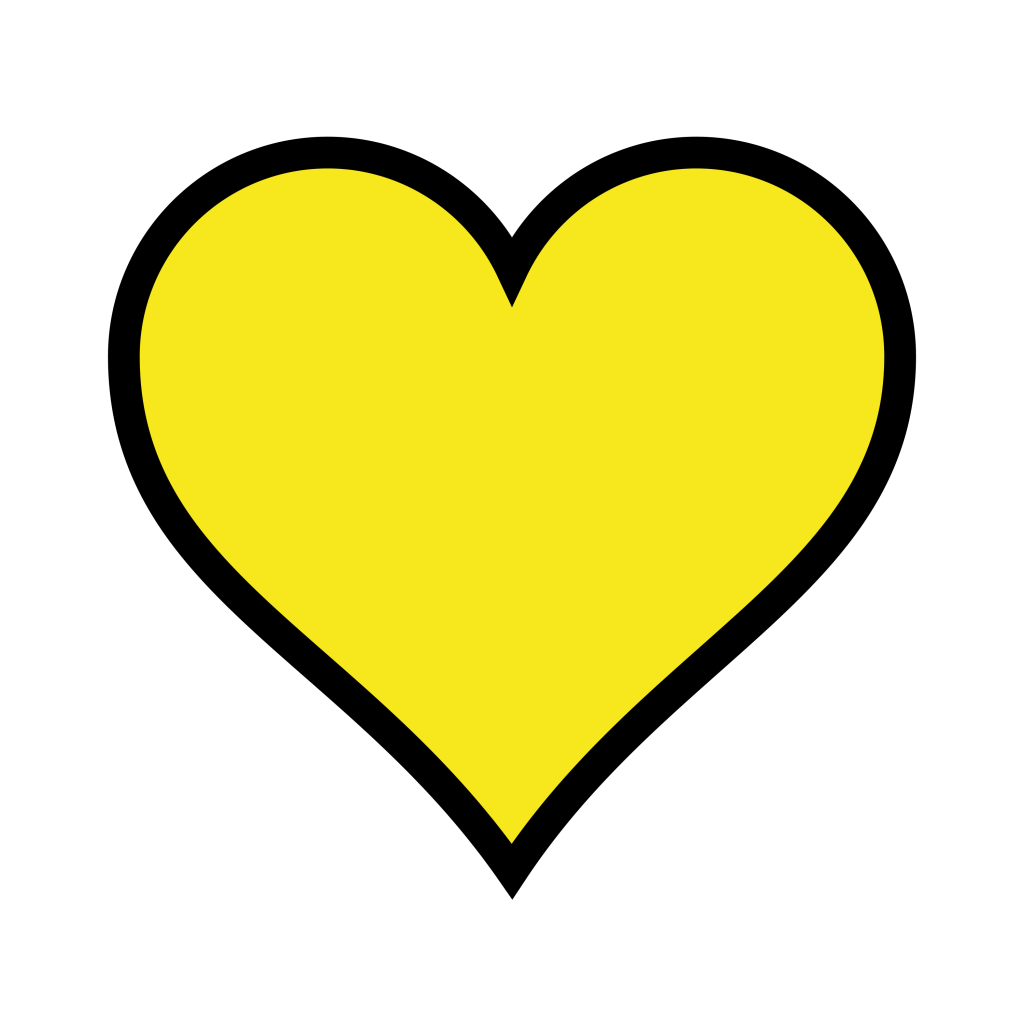 Coração png amarelo