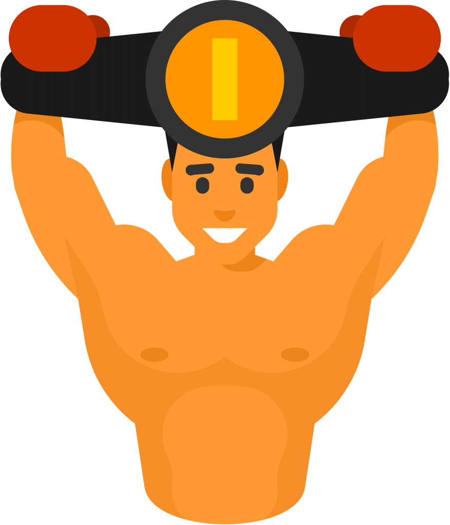 Desenho de lutador de boxe