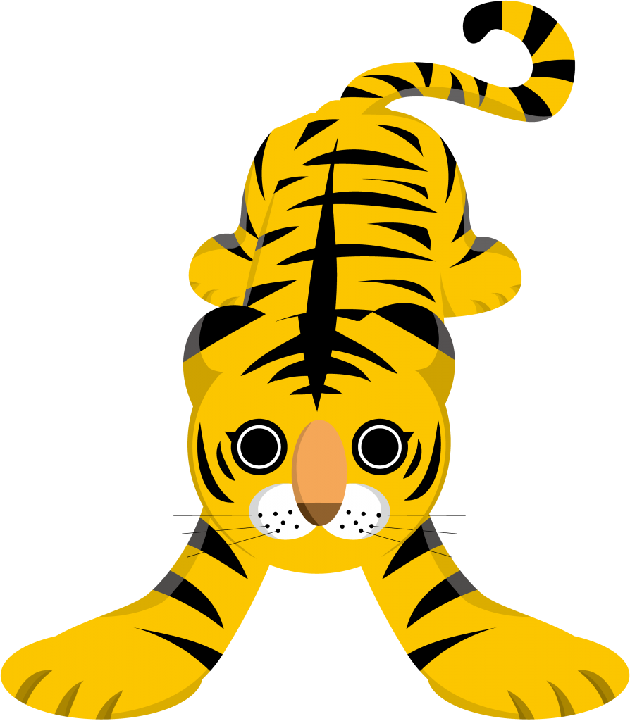 Desenho de tigre colorido