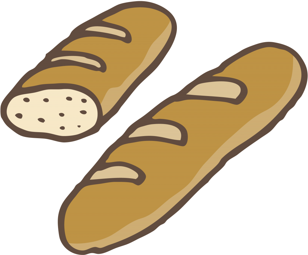 Desenho de pão frances
