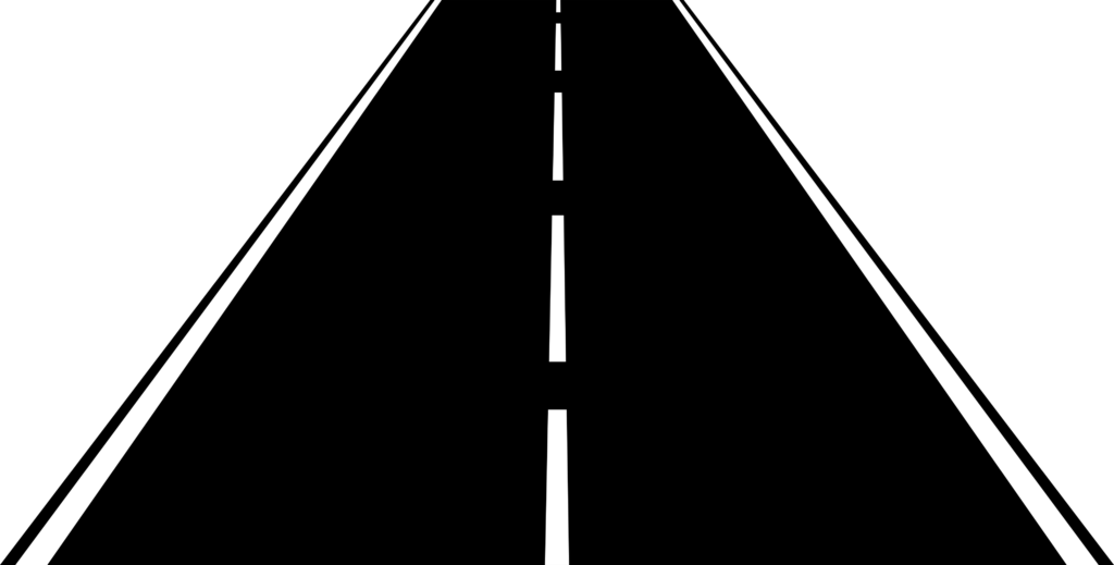 Desenho de uma estrada simples