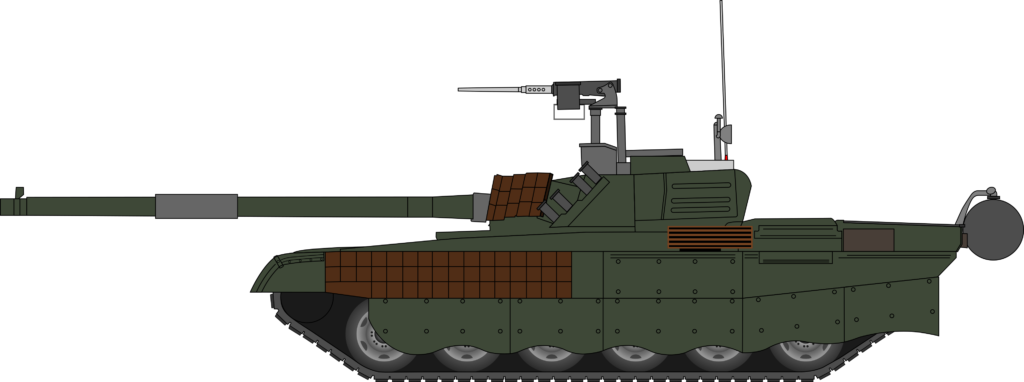Desenho de um tanque de guerra png