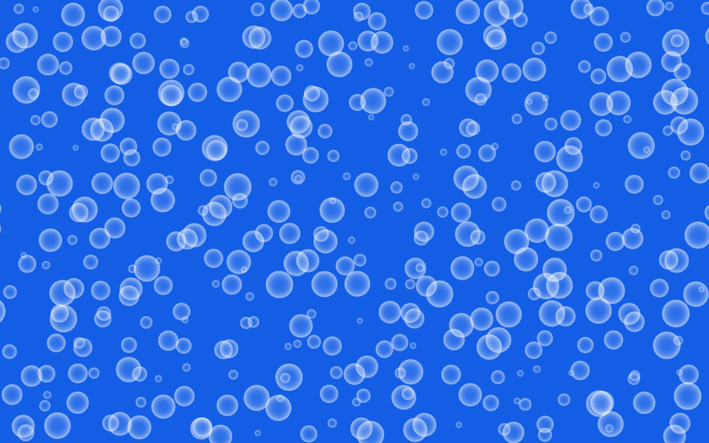 Fundo azul com bolhas de água