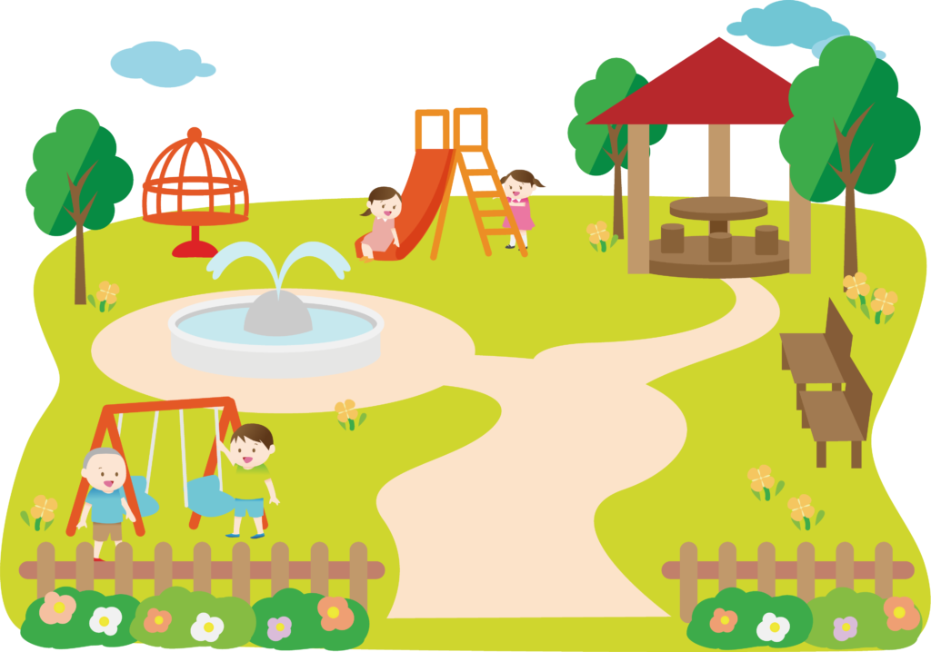 Crianças em um parque png