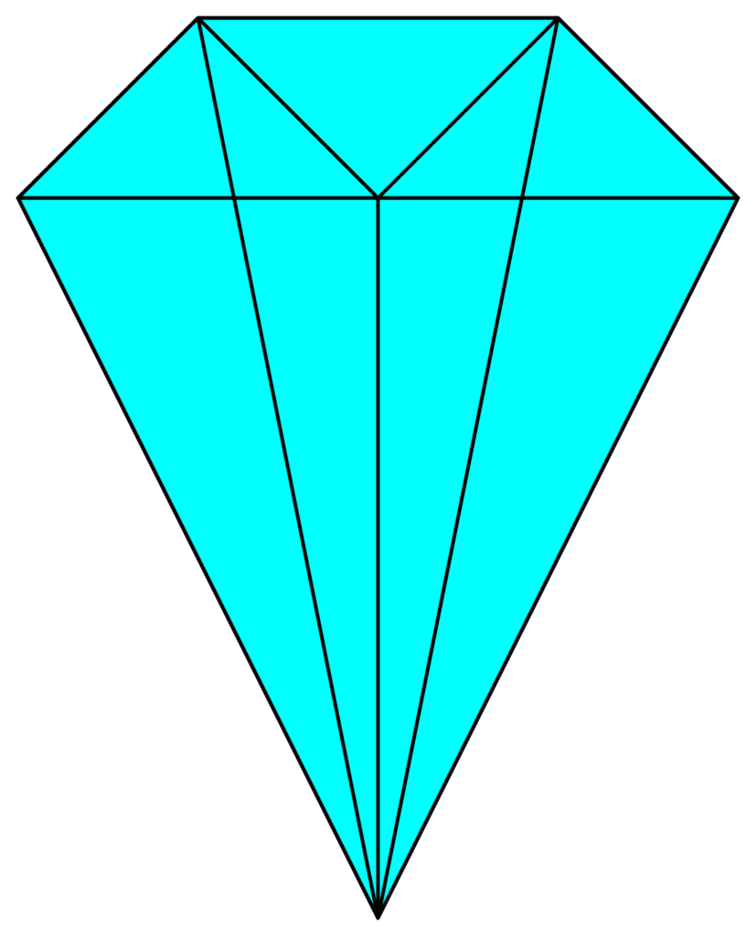 Desenho de um cristal azul