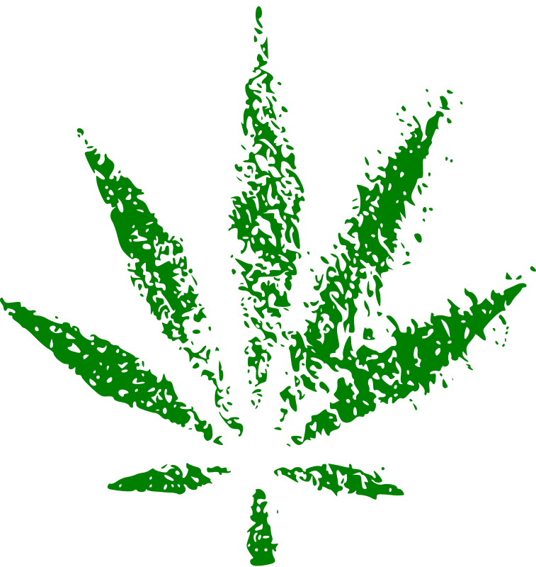 Desenho de uma folha de cannabis