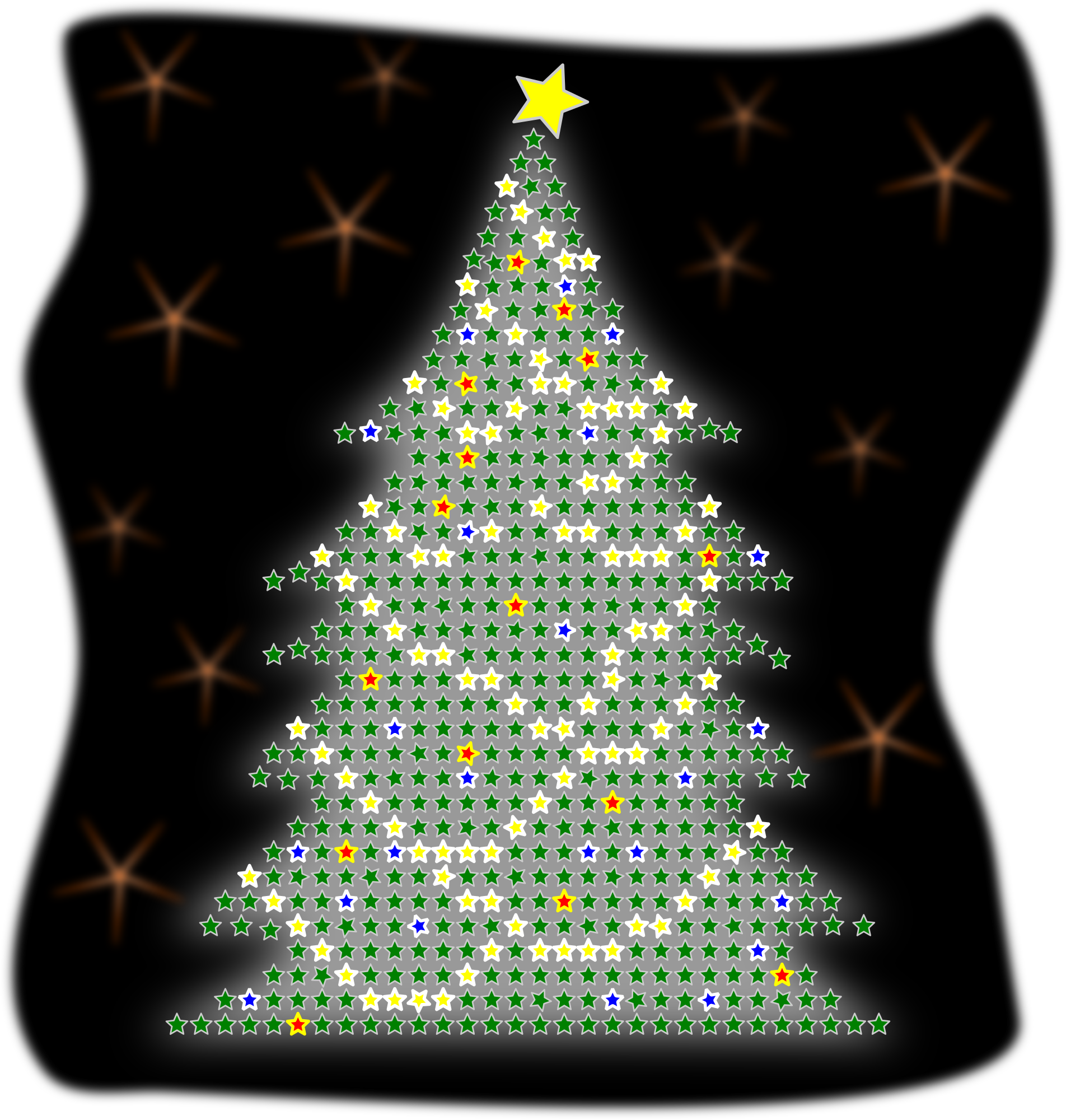 Desenho de uma árvore de Natal - Green PNG