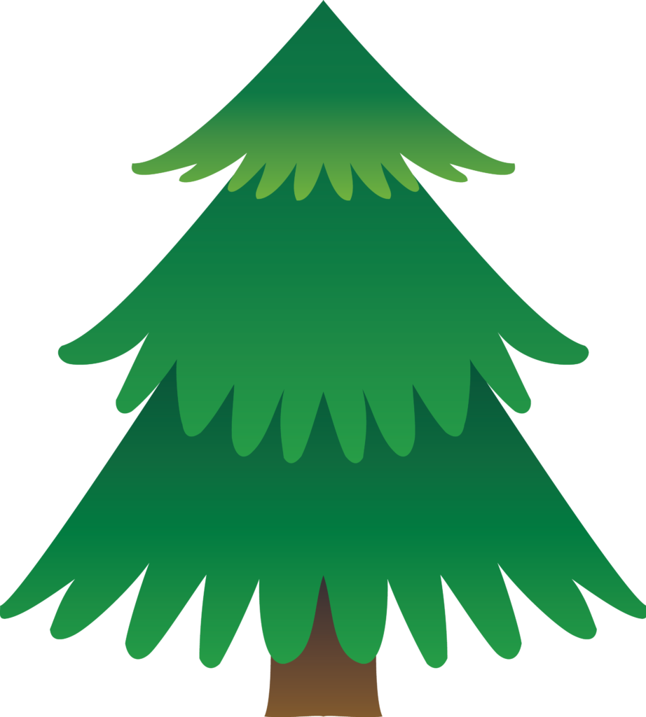 Desenho de árvore de natal fácil – Green PNG