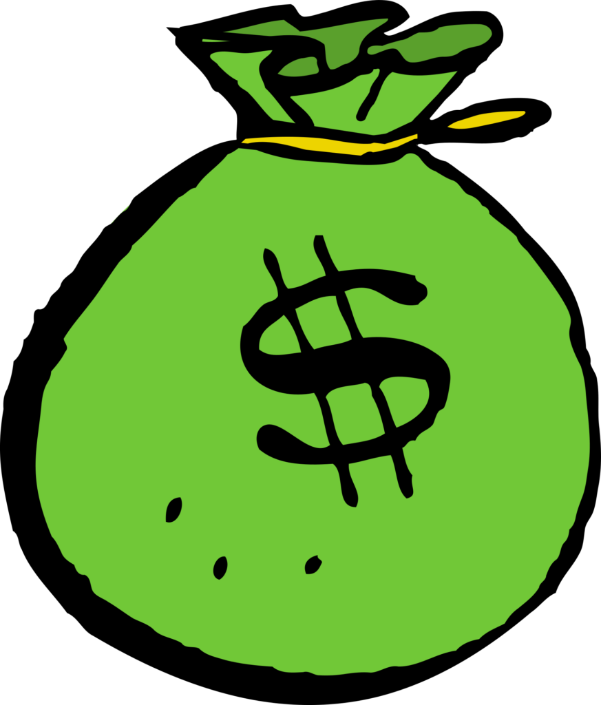Saco de dinheiro verde