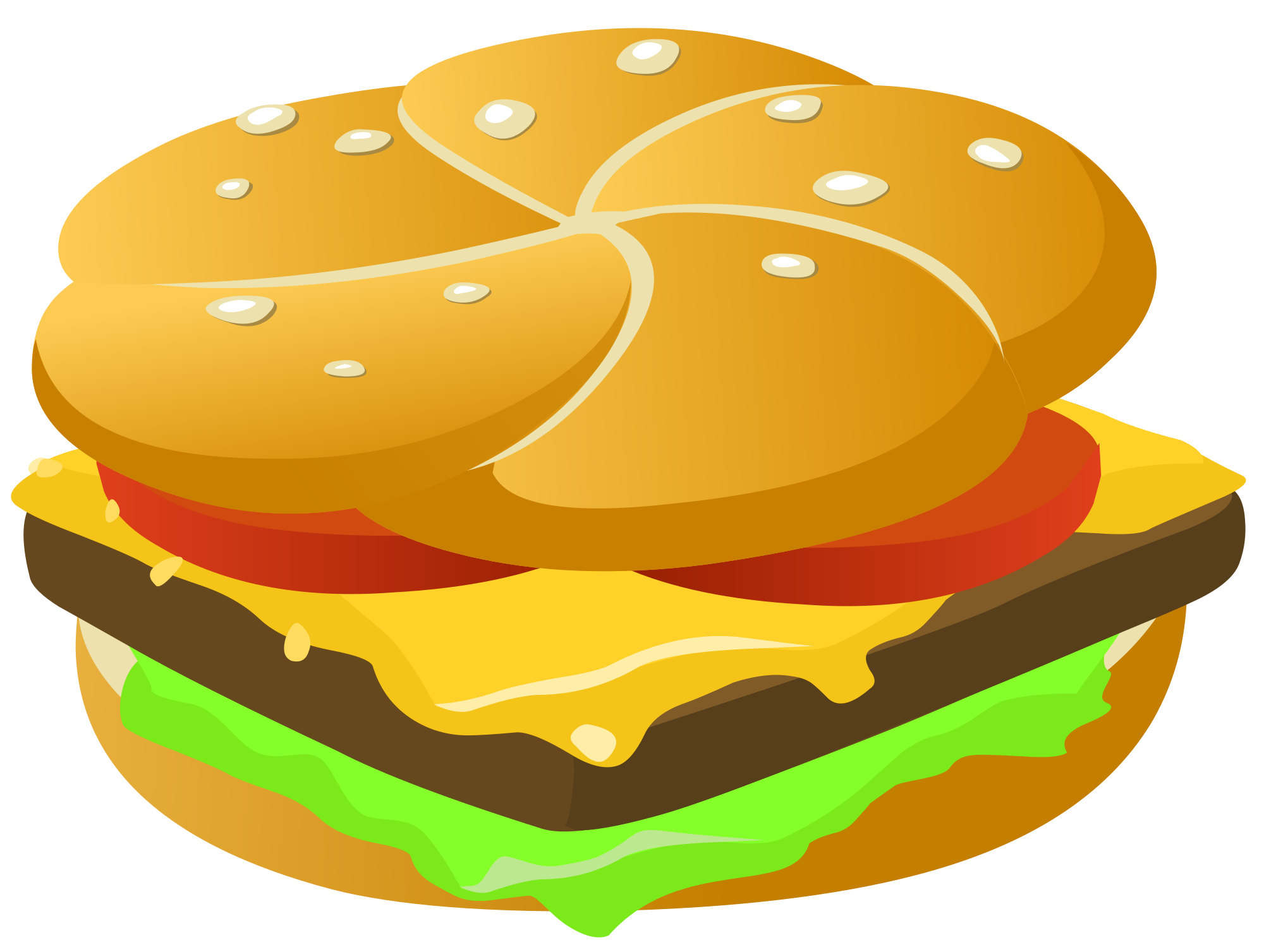 Adesivo Quadrado O hamburguer dos desenhos animados de Kawaii