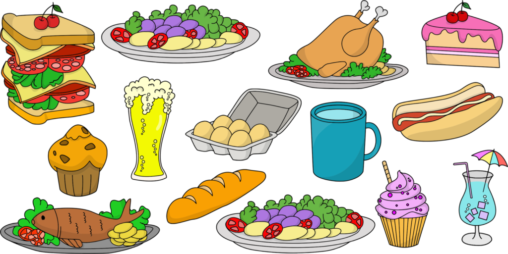 Comida colorida PNG