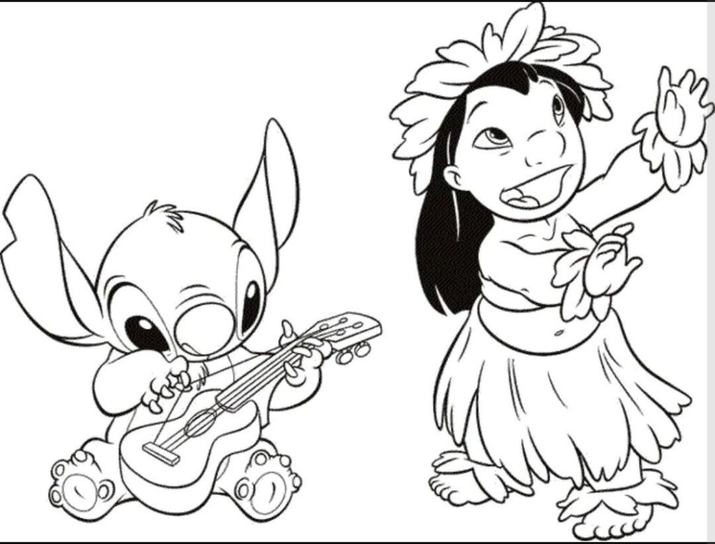 Desenhos e imagens Stitch para esboçar