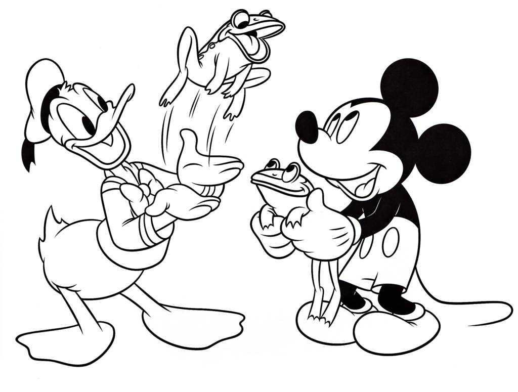 Desenho Do Mickey E Pato Donald Para Colorir P Ginal Inicial