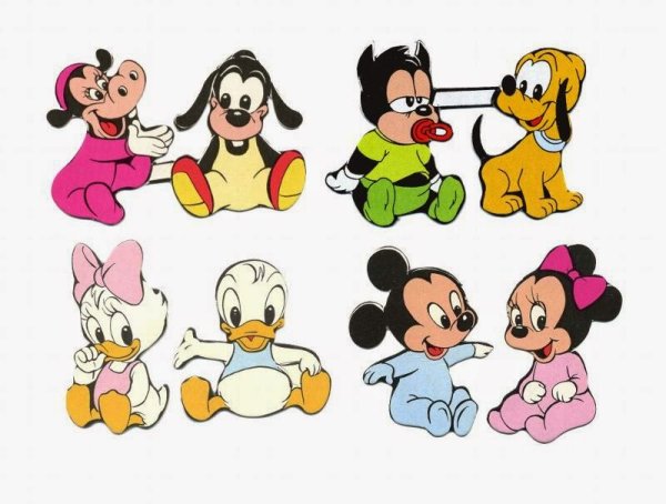 Desenho dos personagens da Disney baby