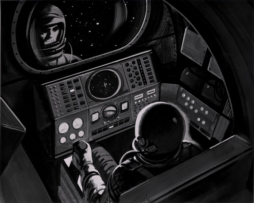 Imagens de astronautas em desenho
