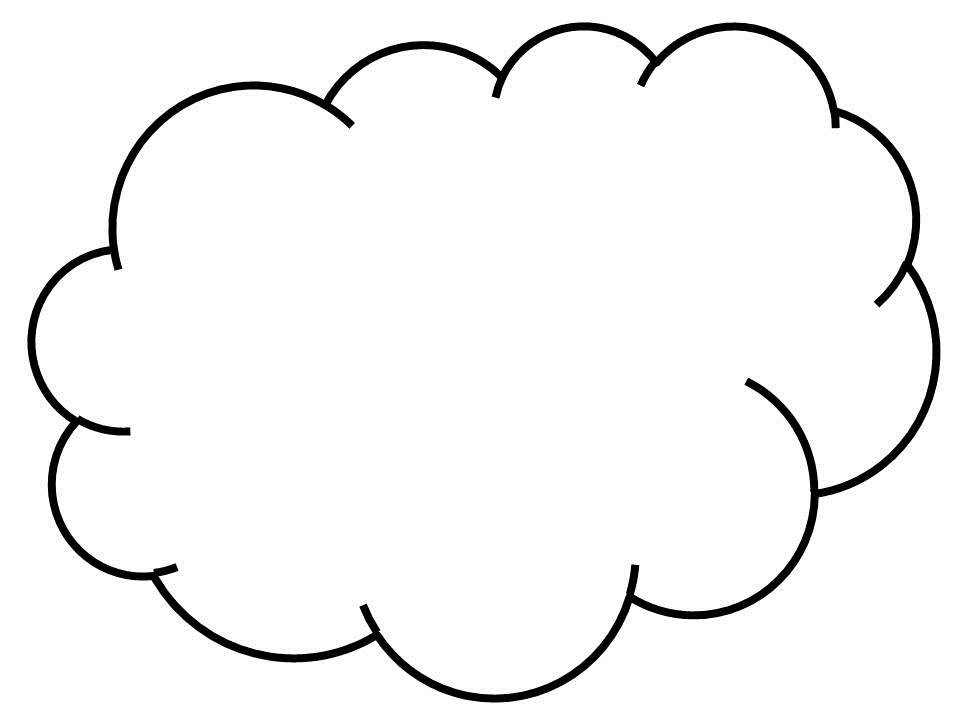 Desenho de nuvem para pintar