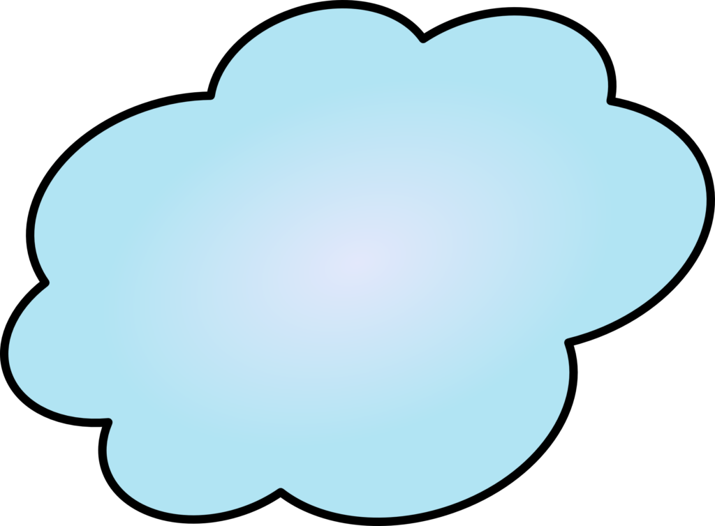 Desenho de nuvem png azul