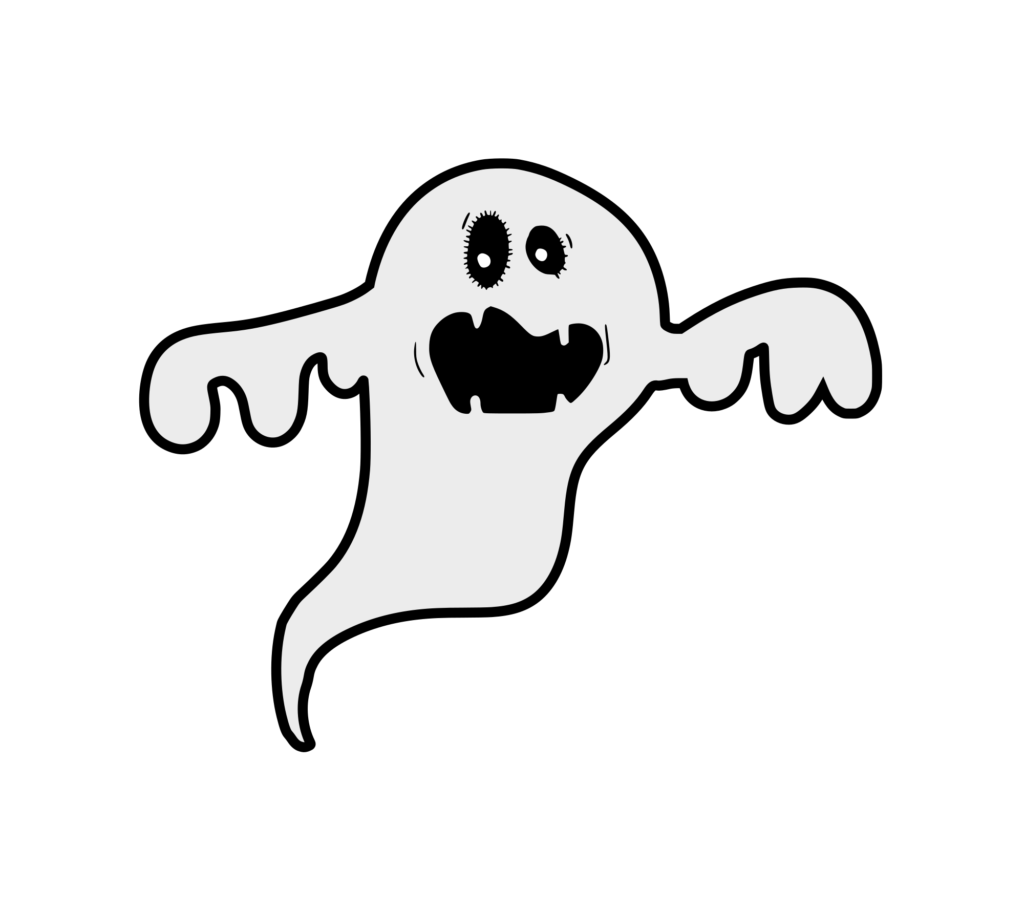 Desenho de um fantasma para halloween