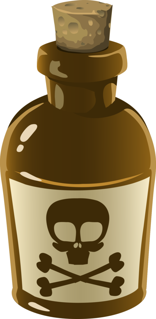 Desenho de um frasco de veneno