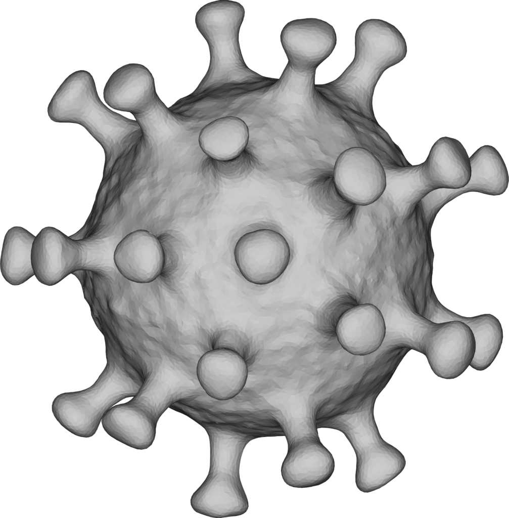 Desenho de um vírus para imprimir